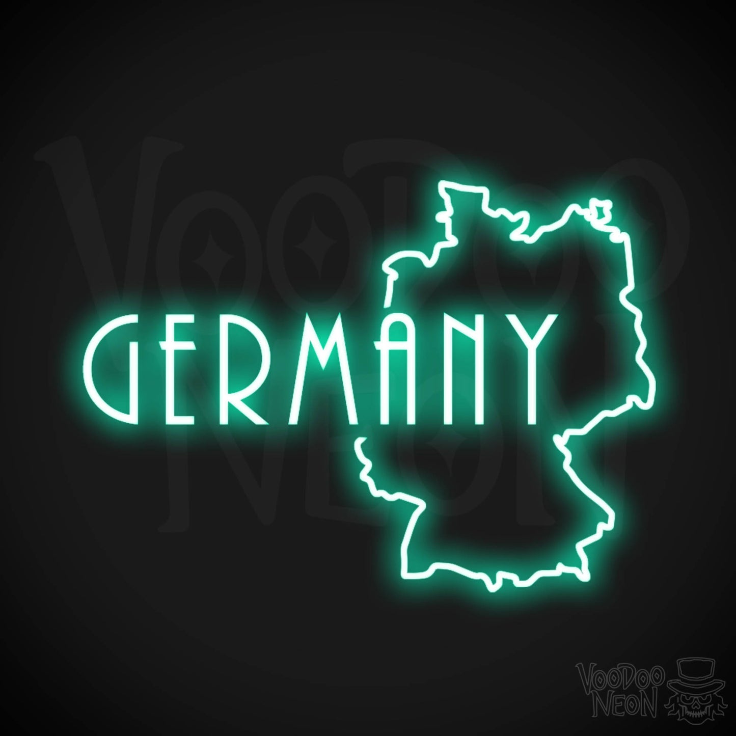 Germany Neon Sign - Neon Germany Sign - LED Sign - Color Light Green