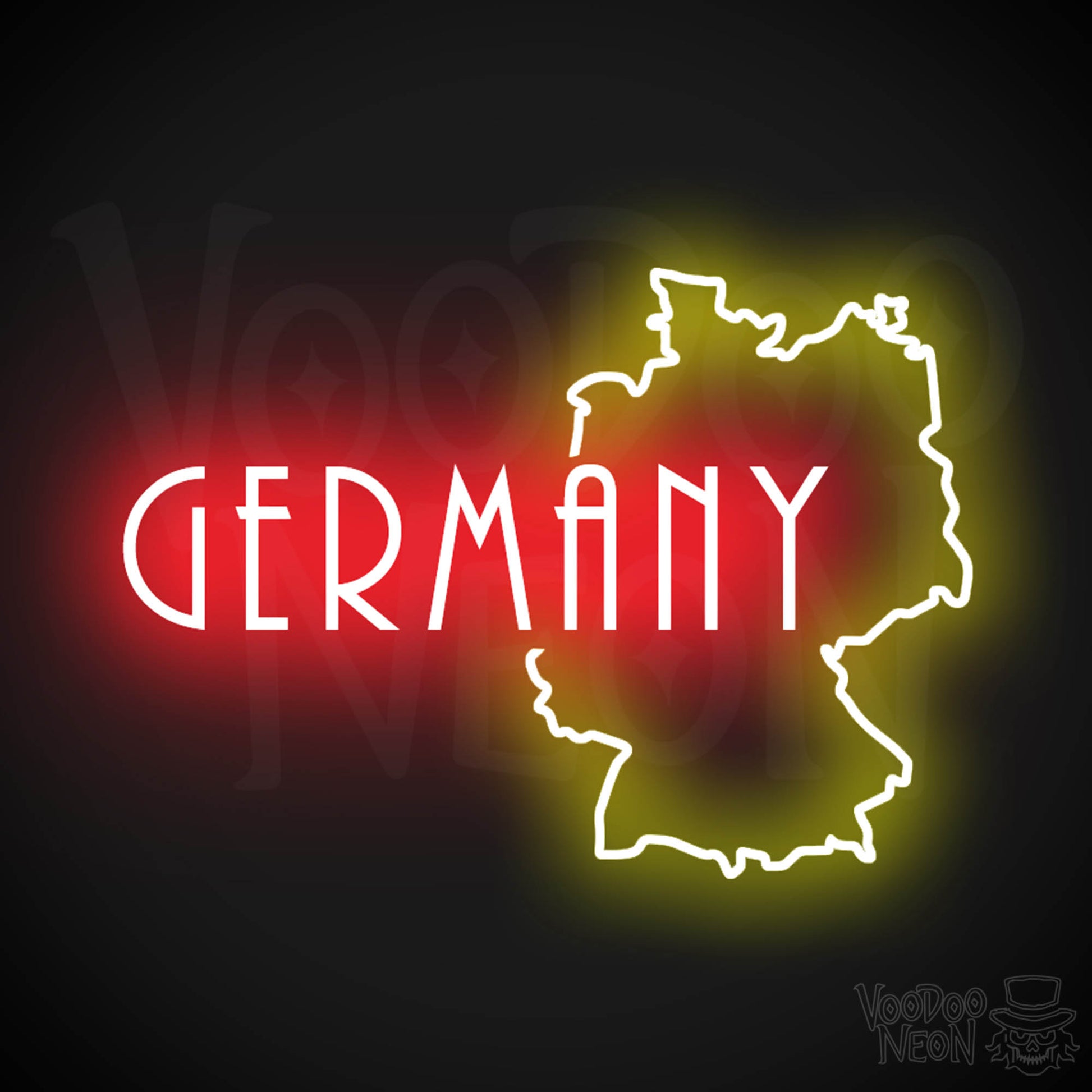 Germany Neon Sign - Neon Germany Sign - LED Sign - Color Multi-Color