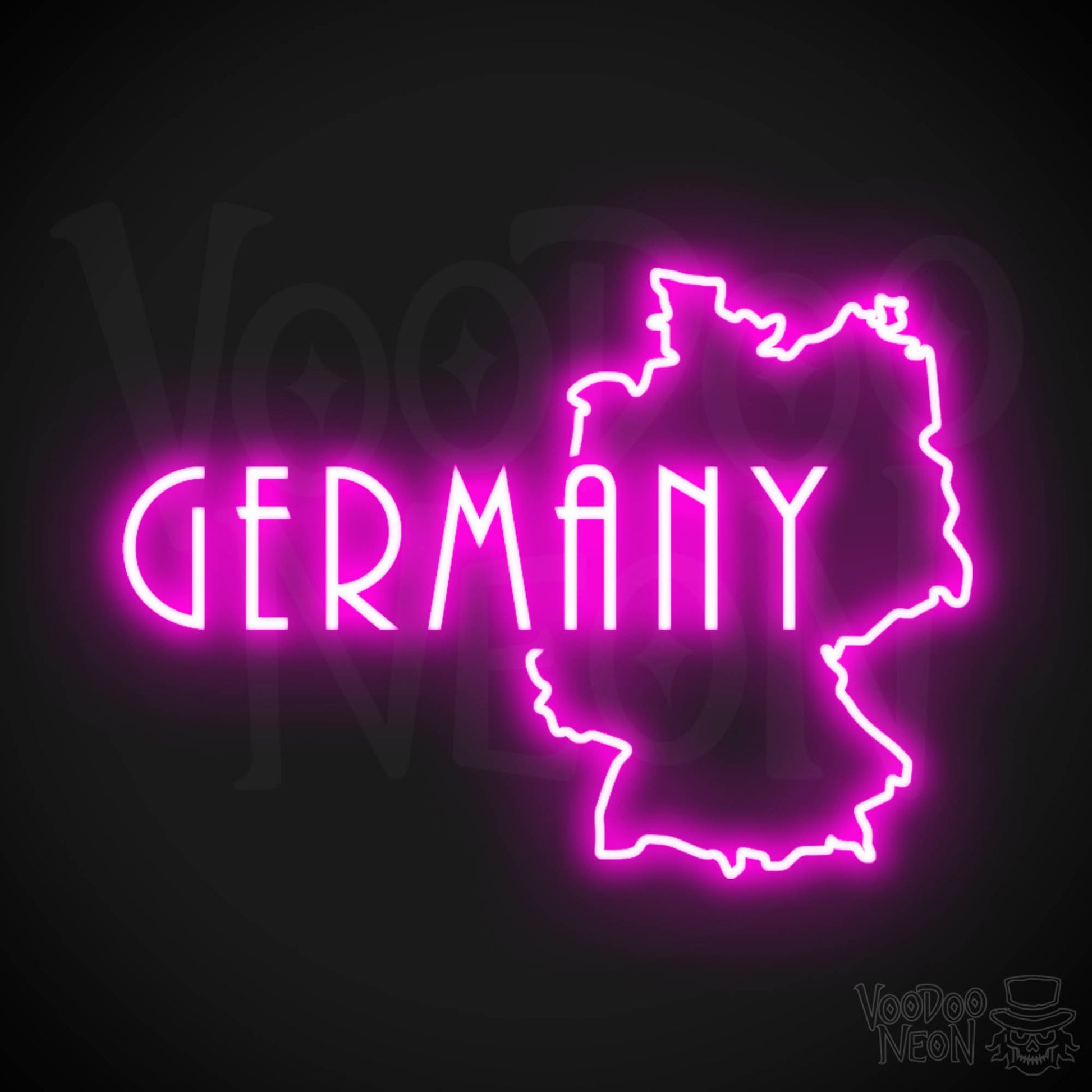 Germany Neon Sign - Neon Germany Sign - LED Sign - Color Pink