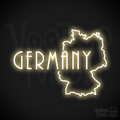 Germany Neon Sign - Neon Germany Sign - LED Sign - Color Warm White