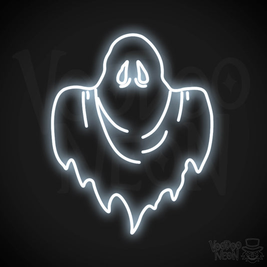 Ghost Neon Sign - Neon Ghost Wall Art - LED Sign - Color Cool White