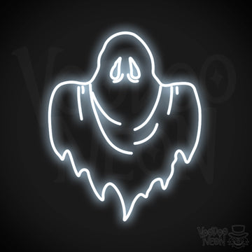 Ghost Neon Sign - Neon Ghost Wall Art - LED Sign - Color Cool White
