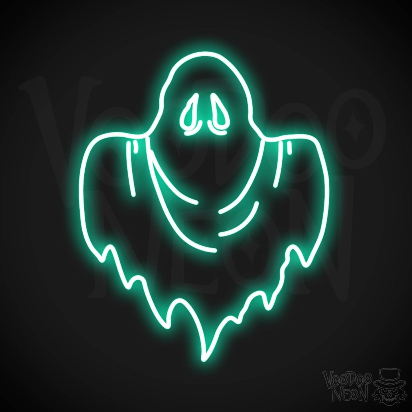 Ghost Neon Sign - Neon Ghost Wall Art - LED Sign - Color Light Green