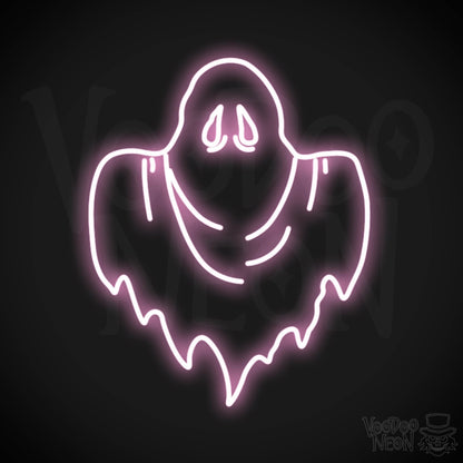 Ghost Neon Sign - Neon Ghost Wall Art - LED Sign - Color Light Pink