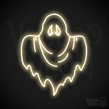 Ghost Neon Sign - Neon Ghost Wall Art - LED Sign - Color Warm White