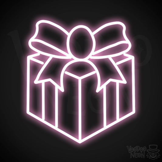 Gifts Neon Sign - Neon Gifts Sign - Wall Art - Color Light Pink
