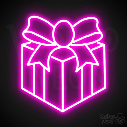 Gifts Neon Sign - Neon Gifts Sign - Wall Art - Color Pink