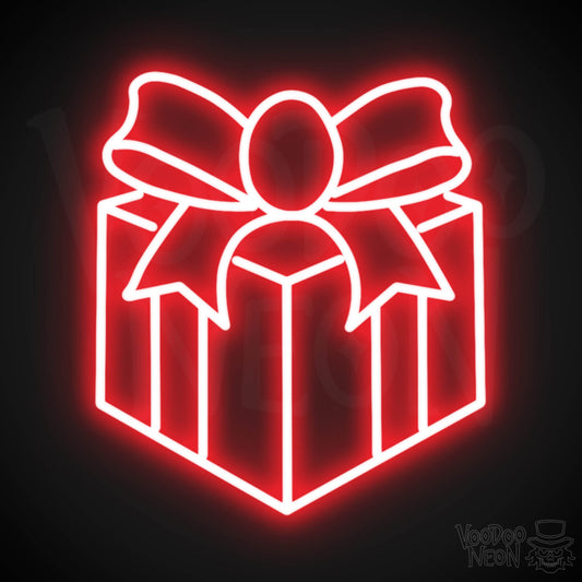 Gifts Neon Sign - Neon Gifts Sign - Wall Art - Color Red