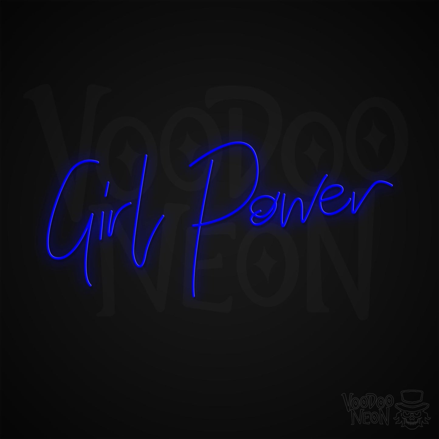 Girl Power Neon Sign - Dark Blue