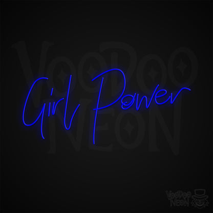 Girl Power Neon Sign - Dark Blue