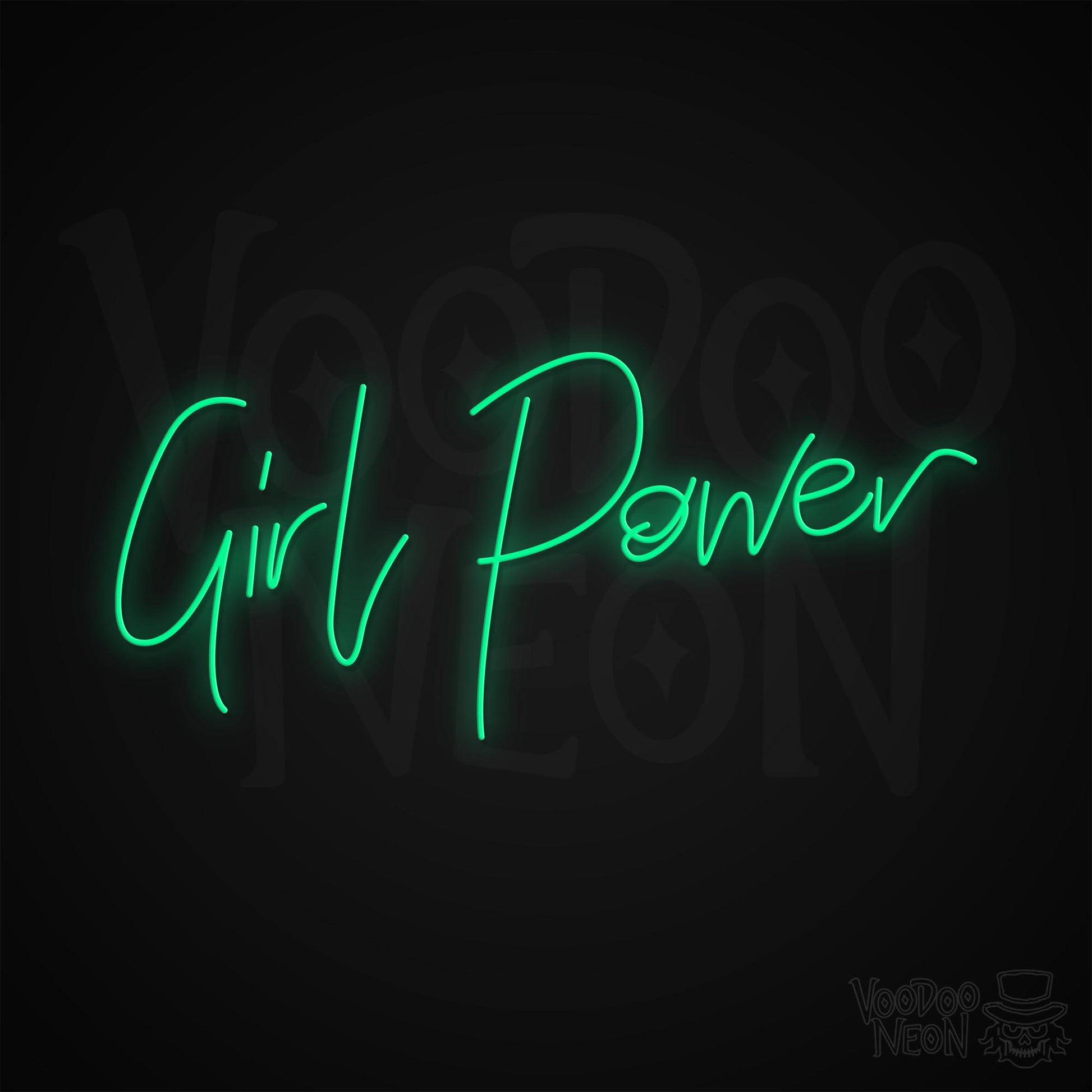 Girl Power Neon Sign - Green