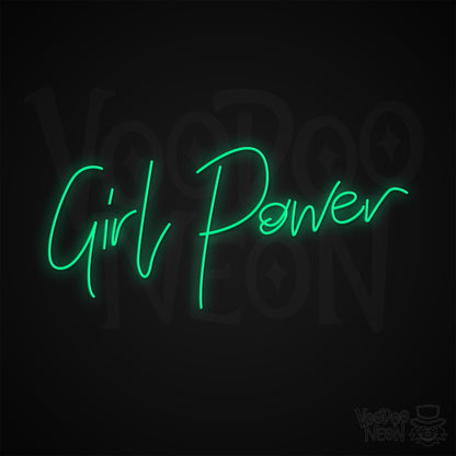 Girl Power Neon Sign - Green