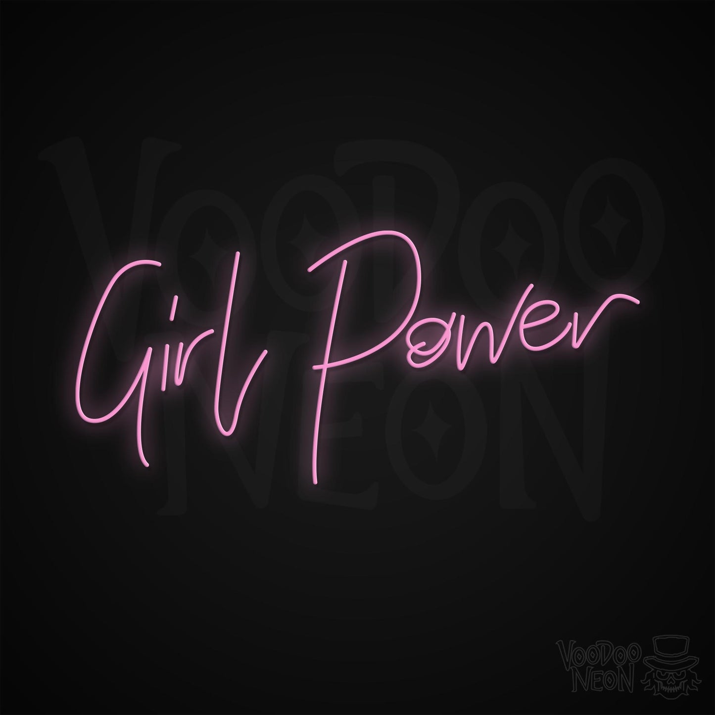 Girl Power Neon Sign - Light Pink