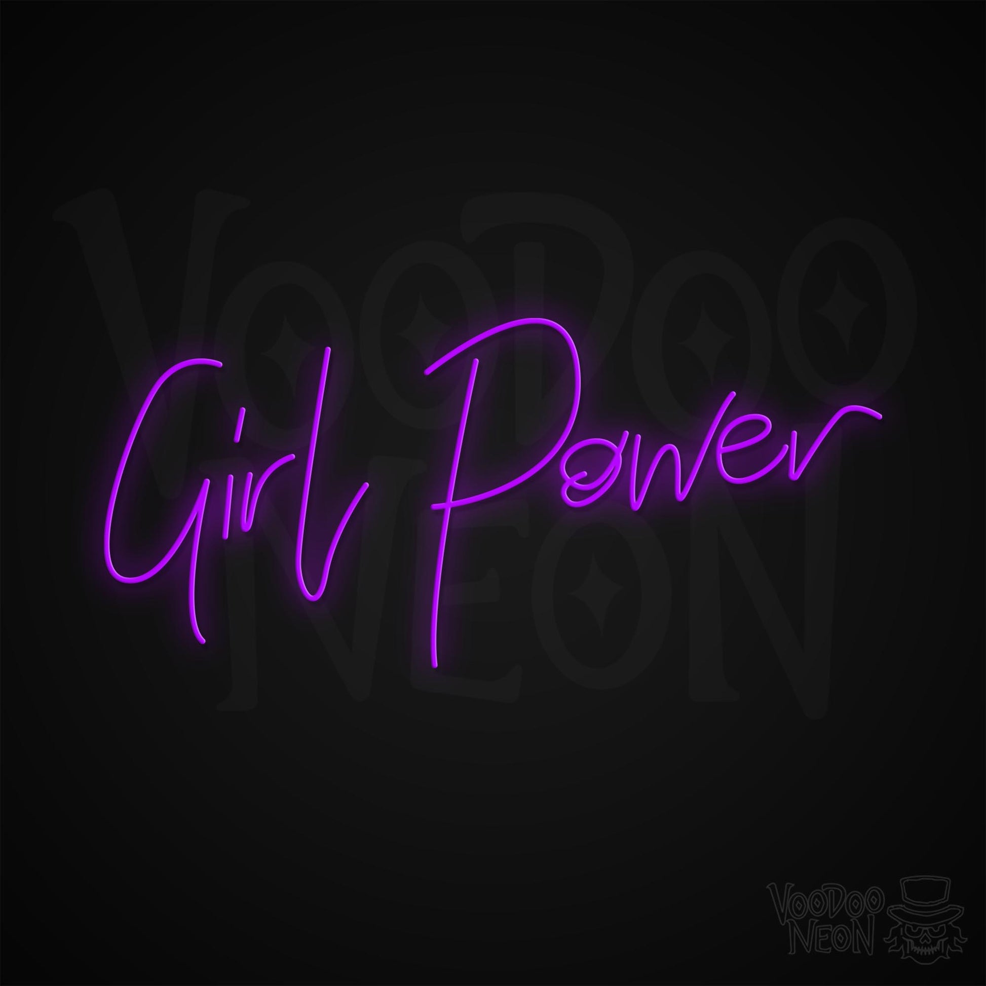 Girl Power Neon Sign - Purple