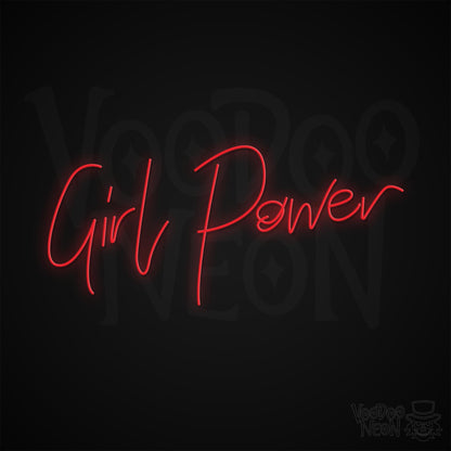 Girl Power Neon Sign - Red