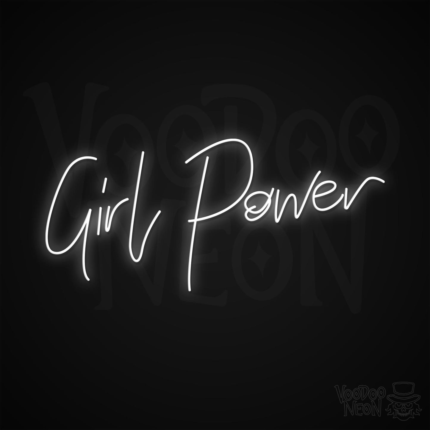 Girl Power Neon Sign - White