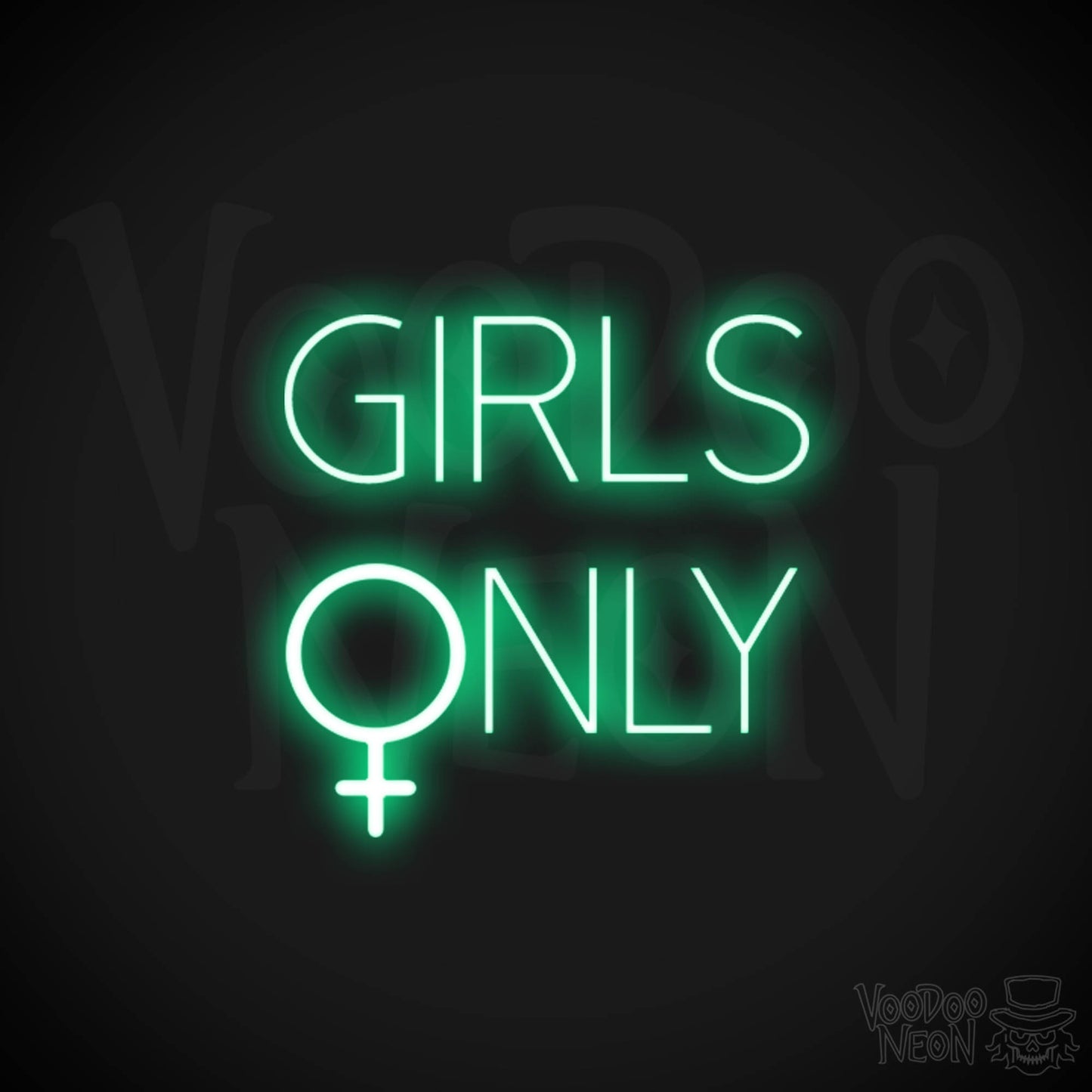 Girls Only Neon Sign - Neon Girls Only Sign - Color Green