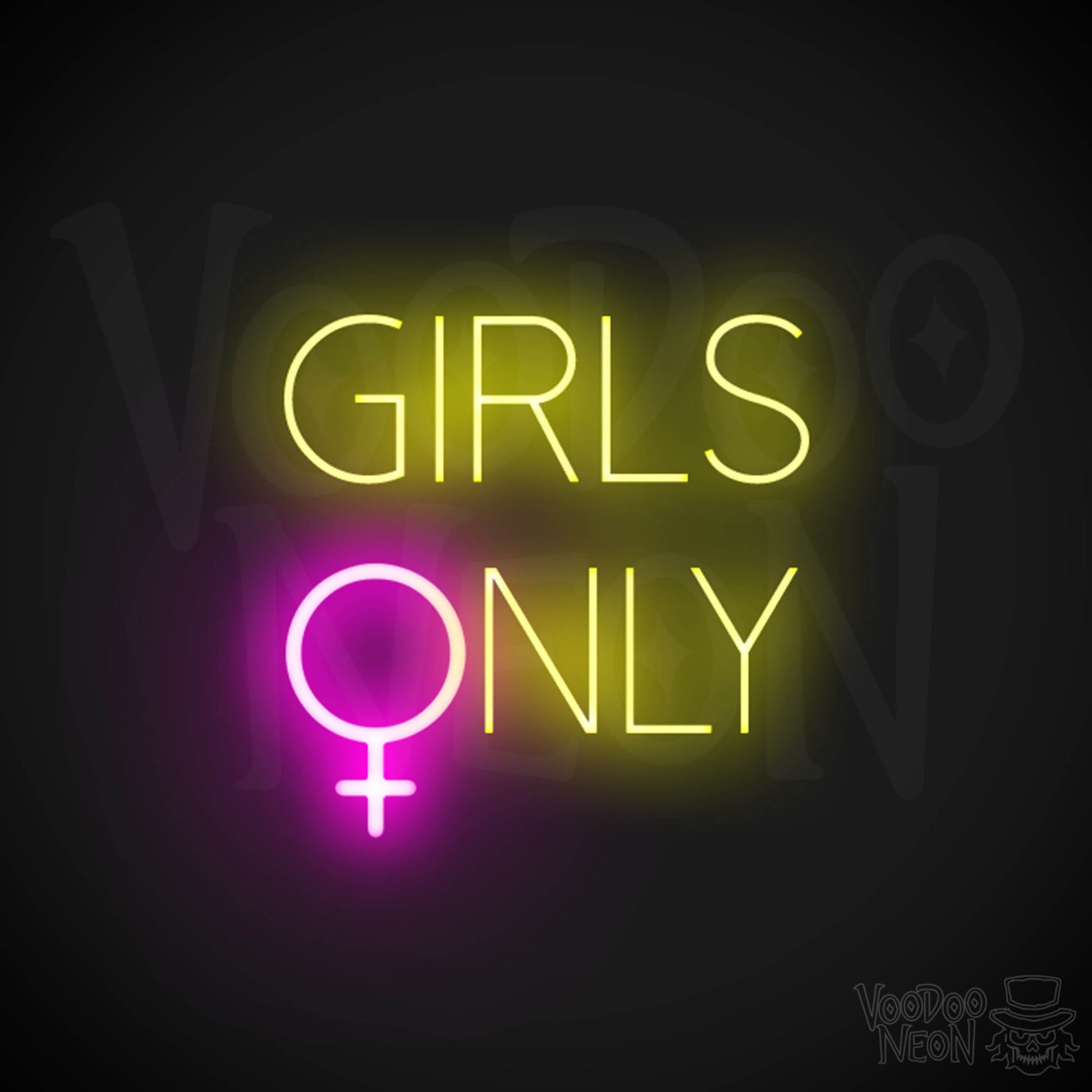 Girls Only Neon Sign - Neon Girls Only Sign - Color Multi-Color