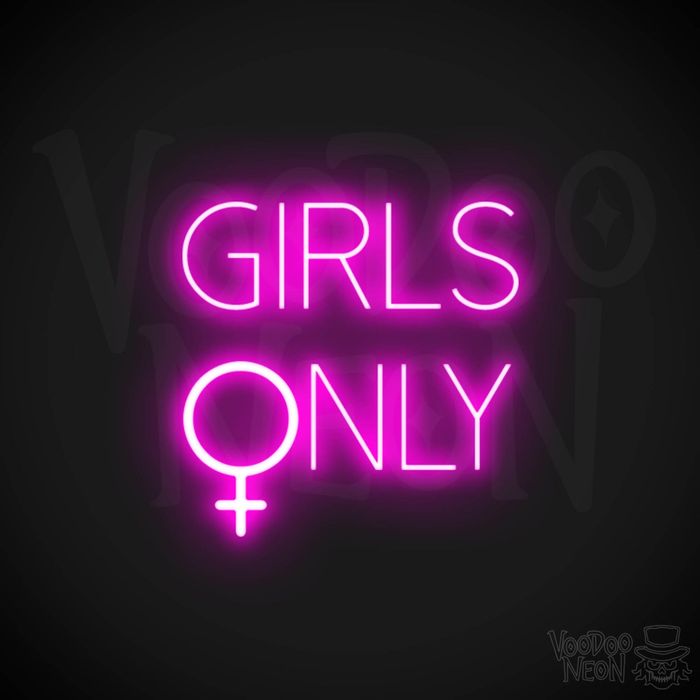Girls Only Neon Sign - Neon Girls Only Sign - Color Pink