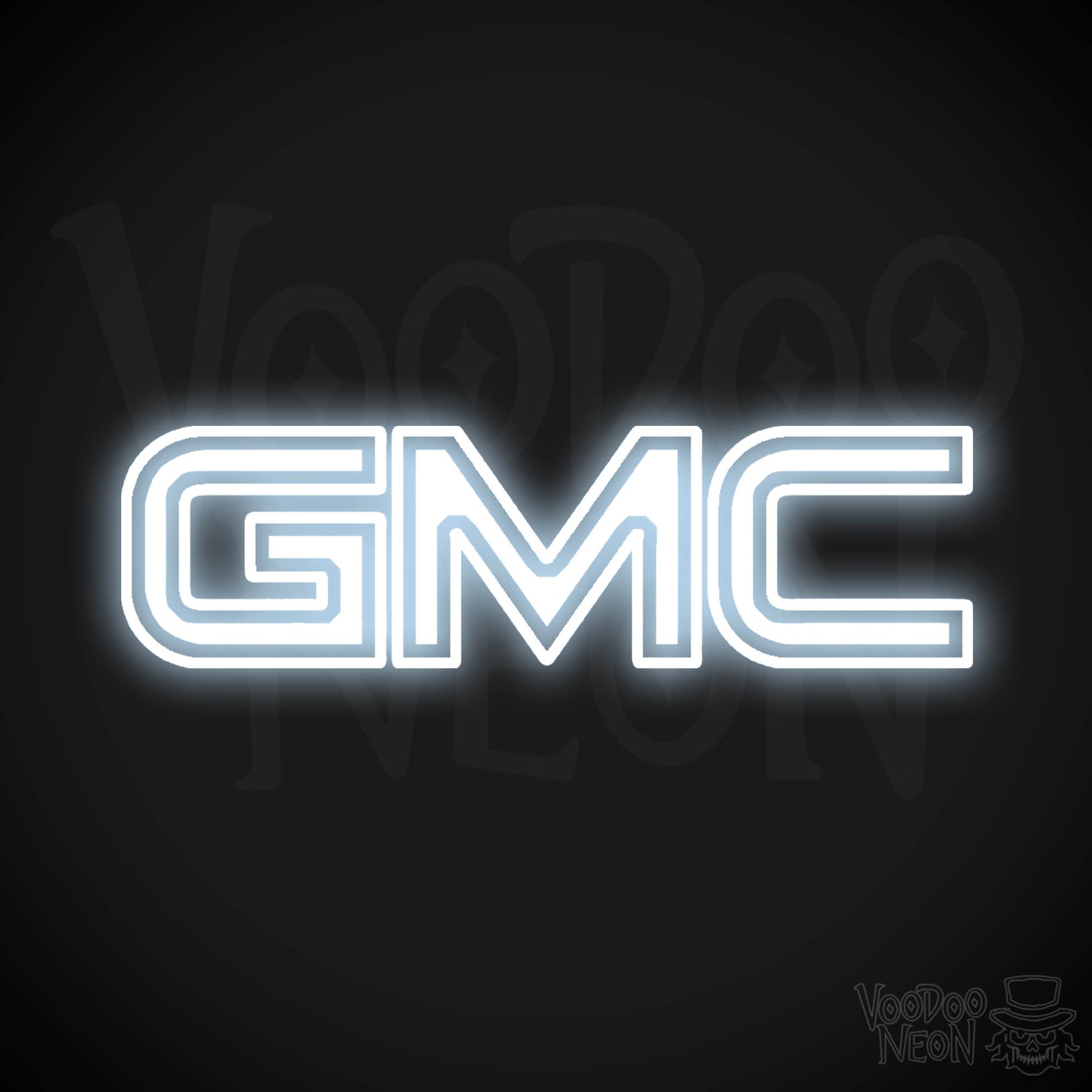 GMC Neon Sign - Neon GMC Sign - GMC Logo Wall Art - Color Cool White