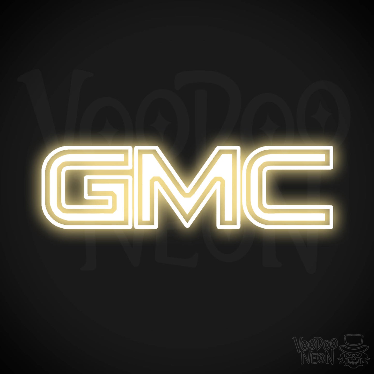 GMC Neon Sign - Neon GMC Sign - GMC Logo Wall Art - Color Warm White