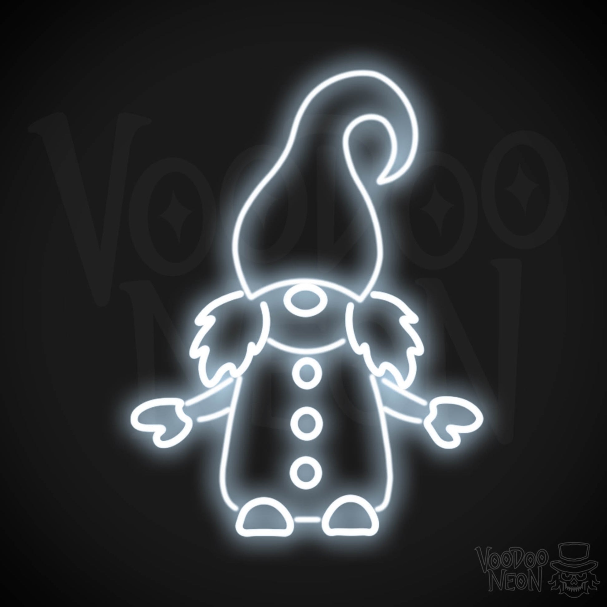 Gnome Neon Sign - Neon Gnome Sign - LED Wall Art - Color Cool White