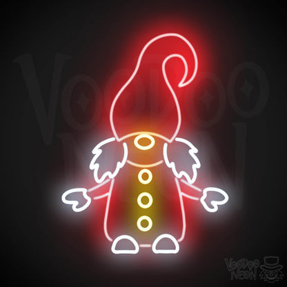 Gnome Neon Sign - Neon Gnome Sign - LED Wall Art - Color Multi-Color