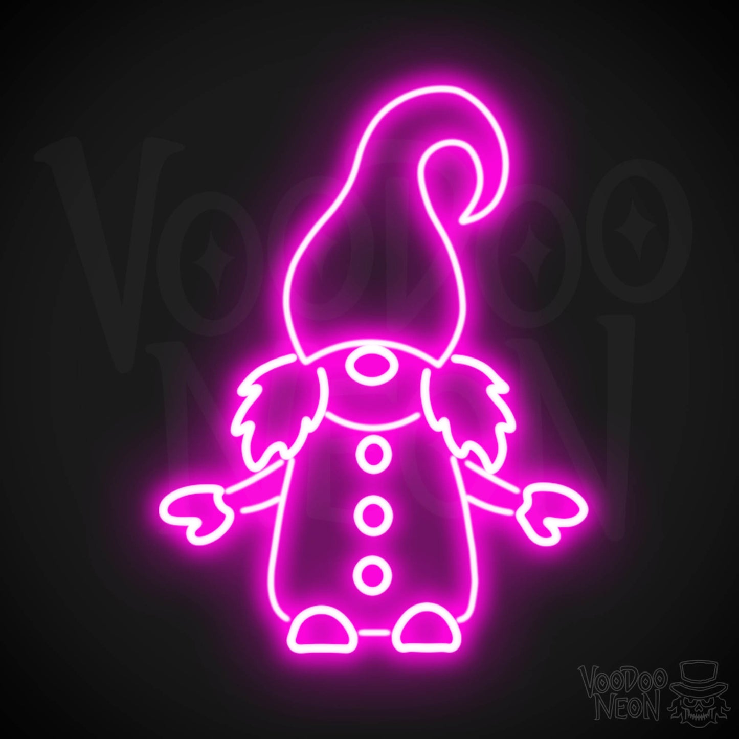 Gnome Neon Sign - Neon Gnome Sign - LED Wall Art - Color Pink