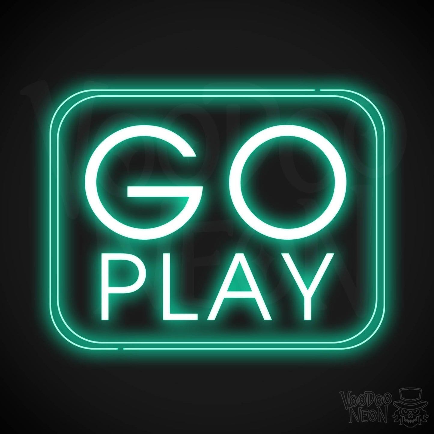 Go Play Neon Sign - Neon Go Play Sign - LED Wall Art - Color Light Green