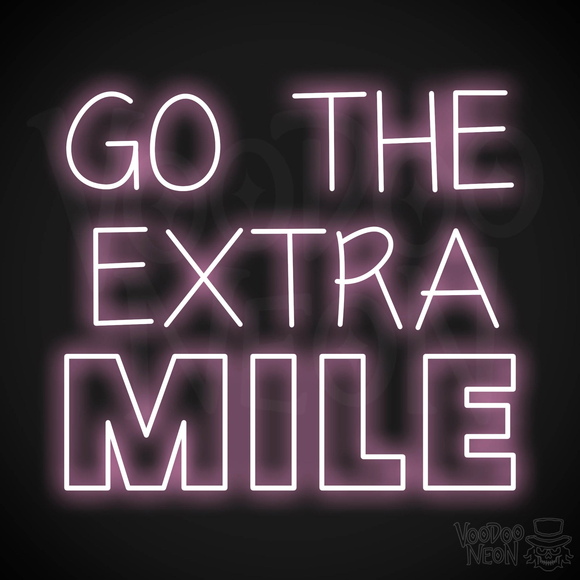 Go The Extra Mile LED Neon - Light Pink