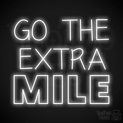 Go The Extra Mile LED Neon - White