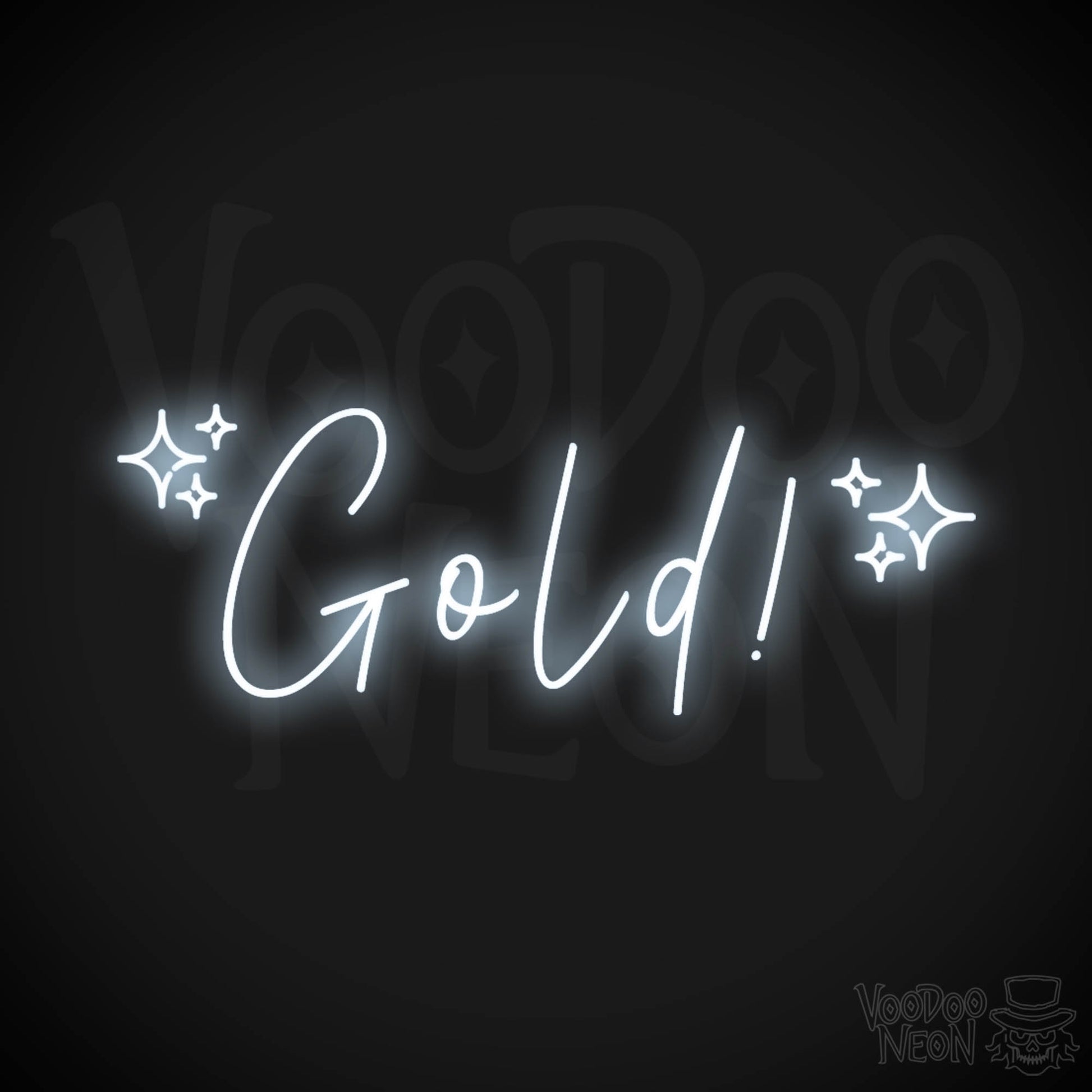 Gold Neon Sign - Neon Gold Sign - Wall Art - Color Cool White