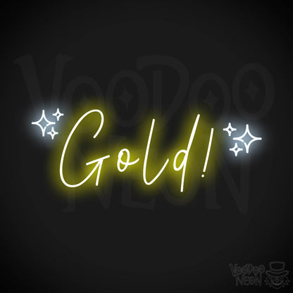 Gold Neon Sign - Neon Gold Sign - Wall Art - Color Multi-Color
