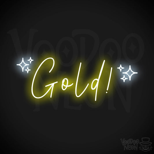 Gold Neon Sign - Neon Gold Sign - Wall Art - Color Multi-Color