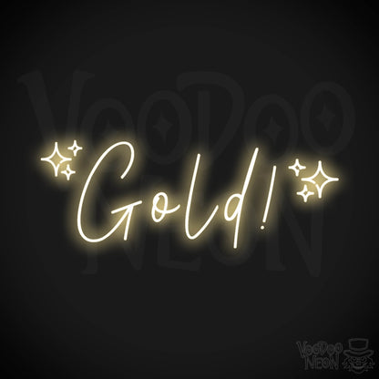 Gold Neon Sign - Neon Gold Sign - Wall Art - Color Warm White