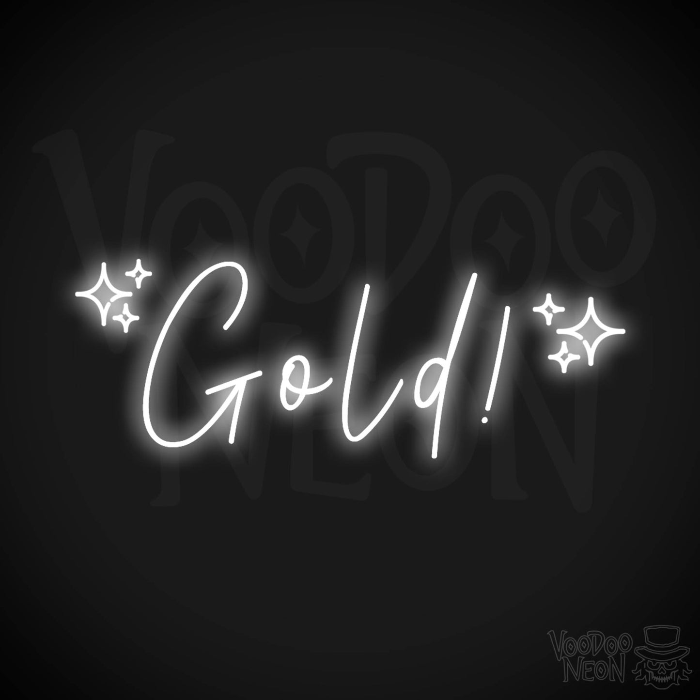 Gold Neon Sign - Neon Gold Sign - Wall Art - Color White