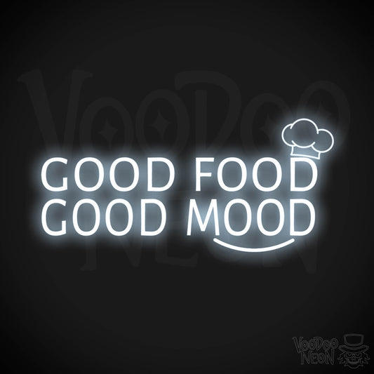 Good Food Good Mood Neon Sign - Good Food Good Mood Sign - Color Cool White