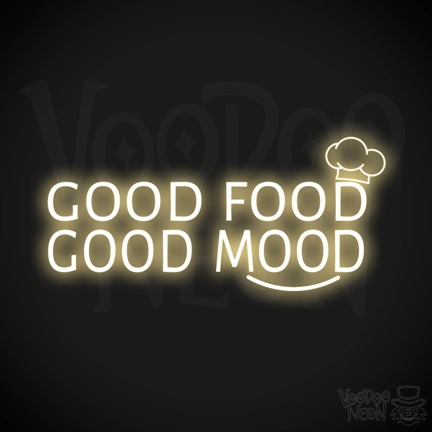 Good Food Good Mood Neon Sign - Good Food Good Mood Sign - Color Warm White