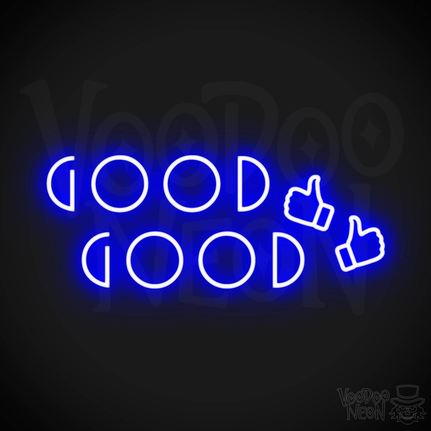 Good Good Neon Sign - Neon Good Good Sign - Light Up Sign - Color Dark Blue