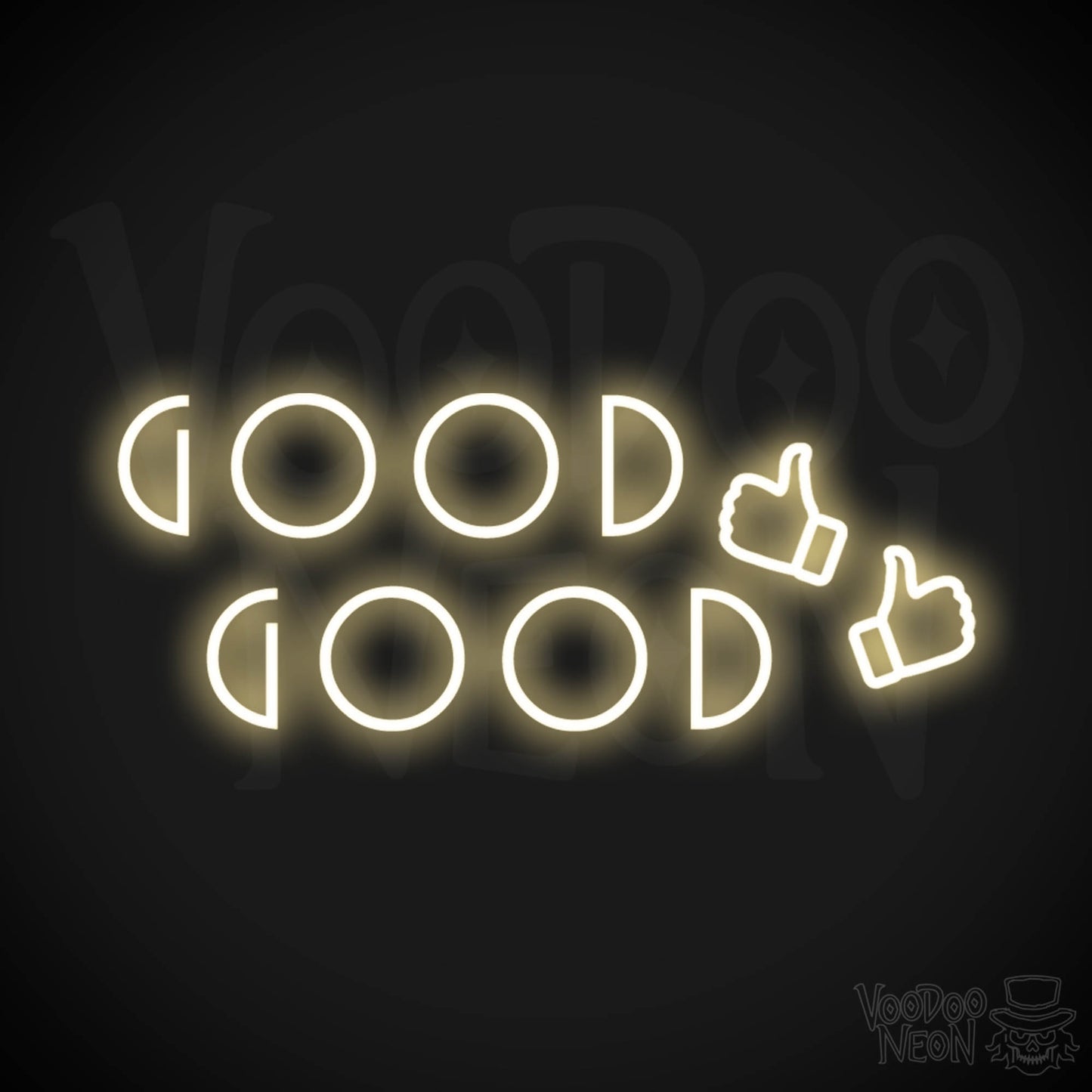 Good Good Neon Sign - Neon Good Good Sign - Light Up Sign - Color Warm White