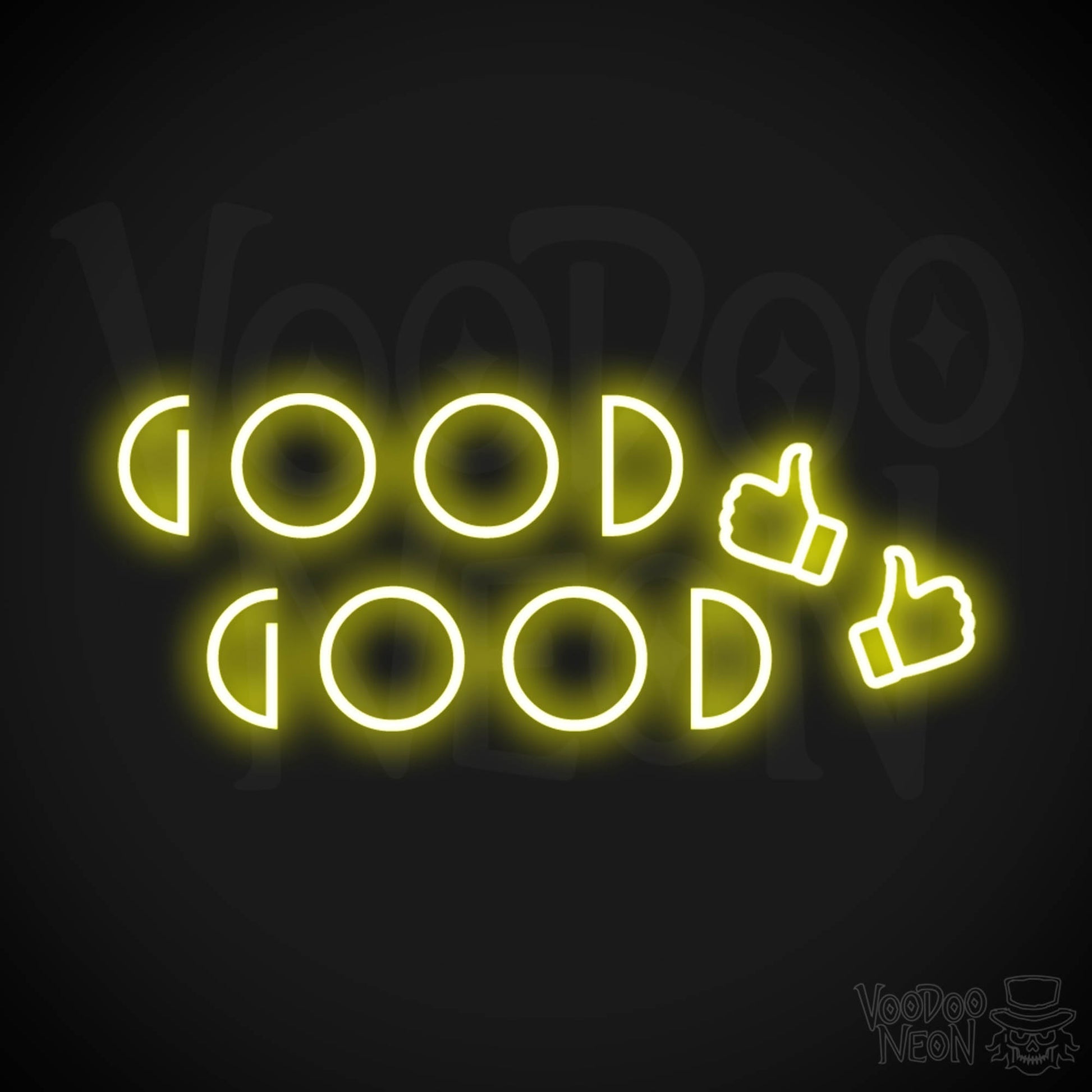 Good Good Neon Sign - Neon Good Good Sign - Light Up Sign - Color Yellow