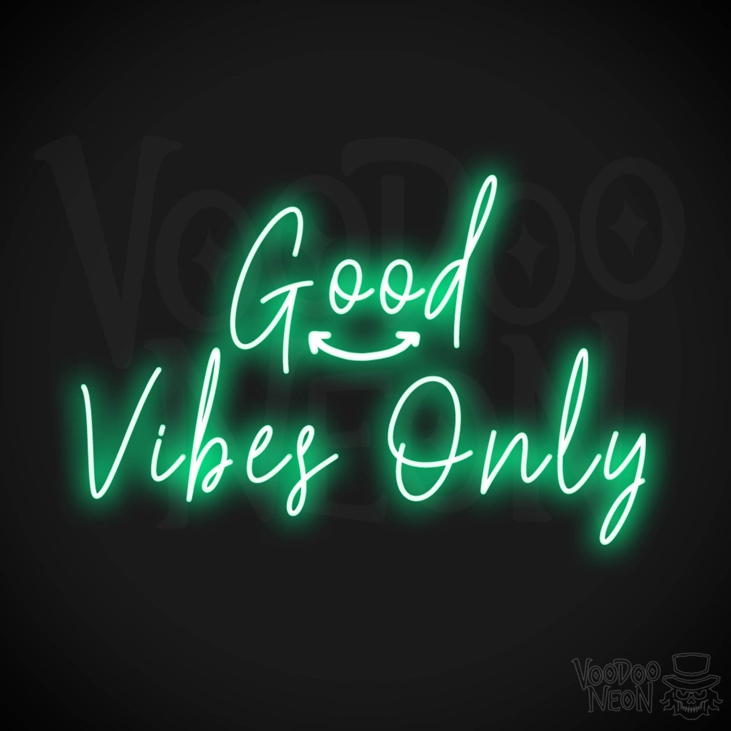 Good Vibes Only Neon Sign - Good Vibes Only Sign - LED Sign - Color Green