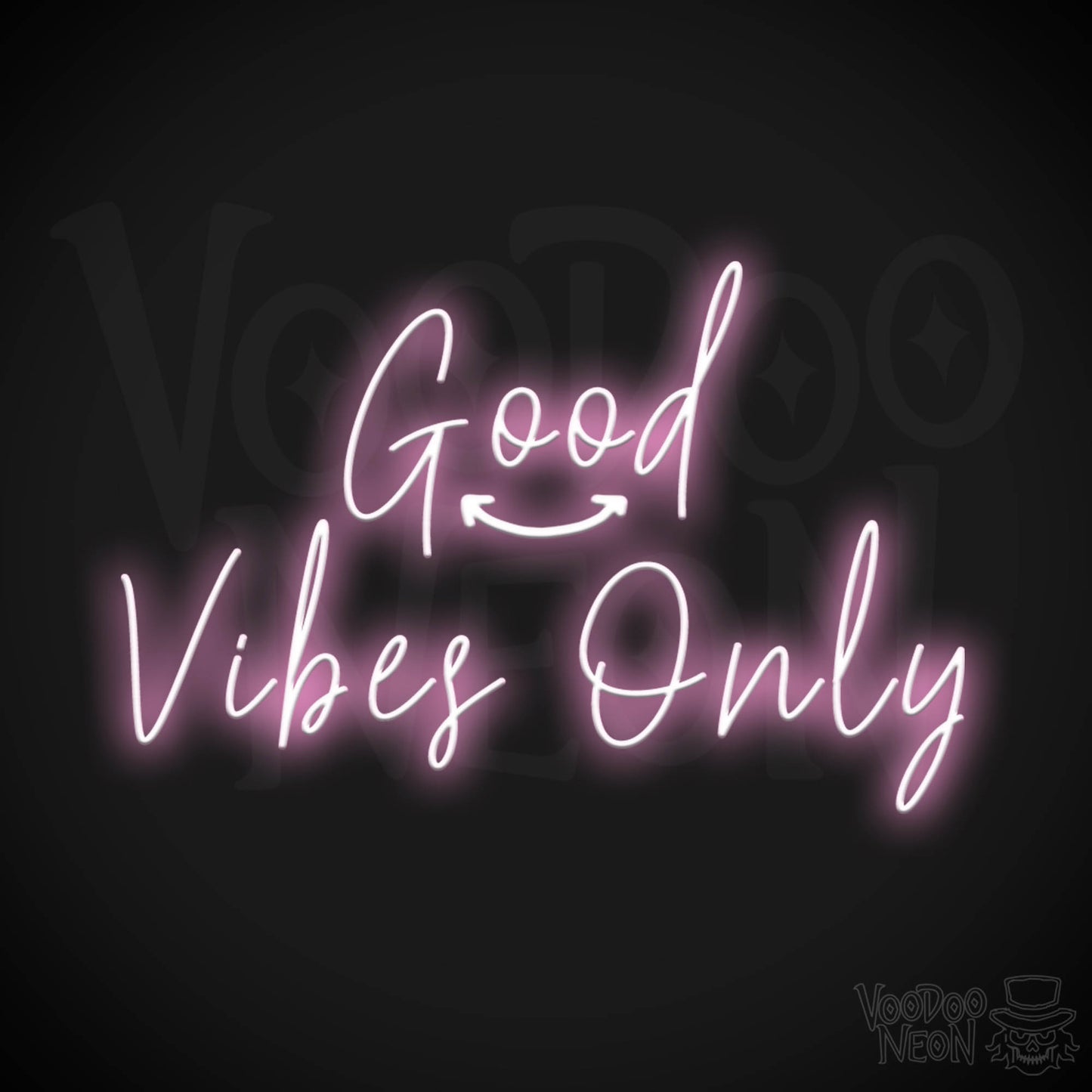Good Vibes Only Neon Sign - Good Vibes Only Sign - LED Sign - Color Light Pink