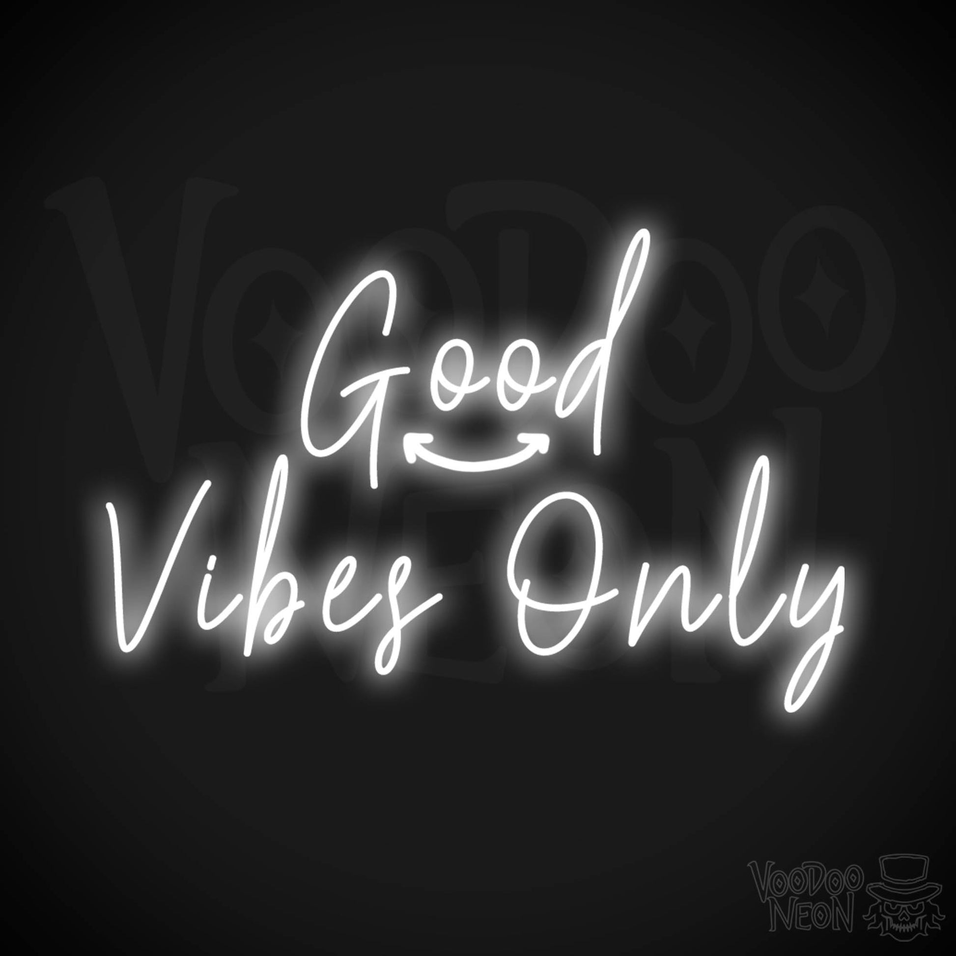 Good Vibes Only Neon Sign - Good Vibes Only Sign - LED Sign - Color White