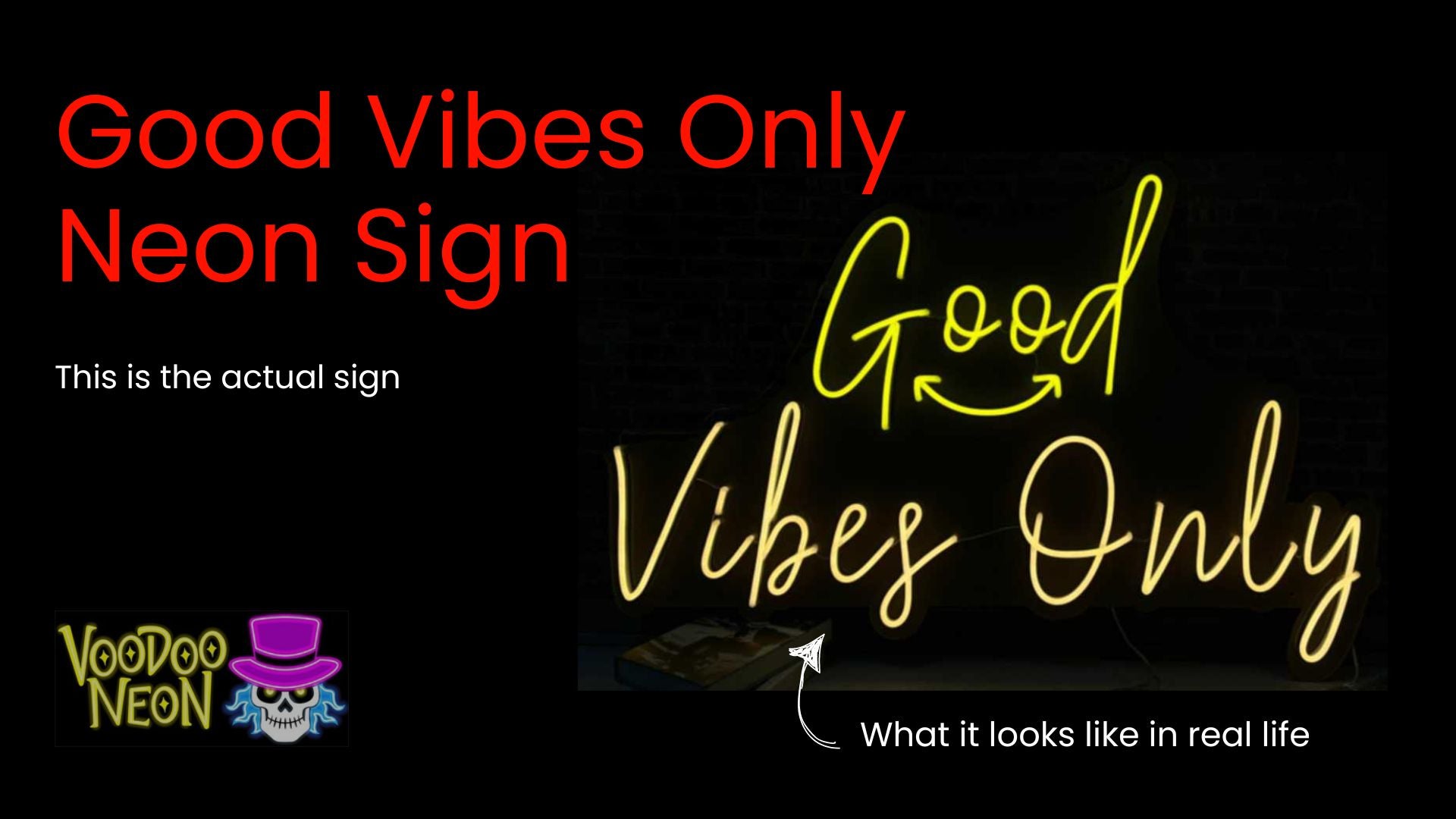 Good Vibes Only - Actual Neon Sign