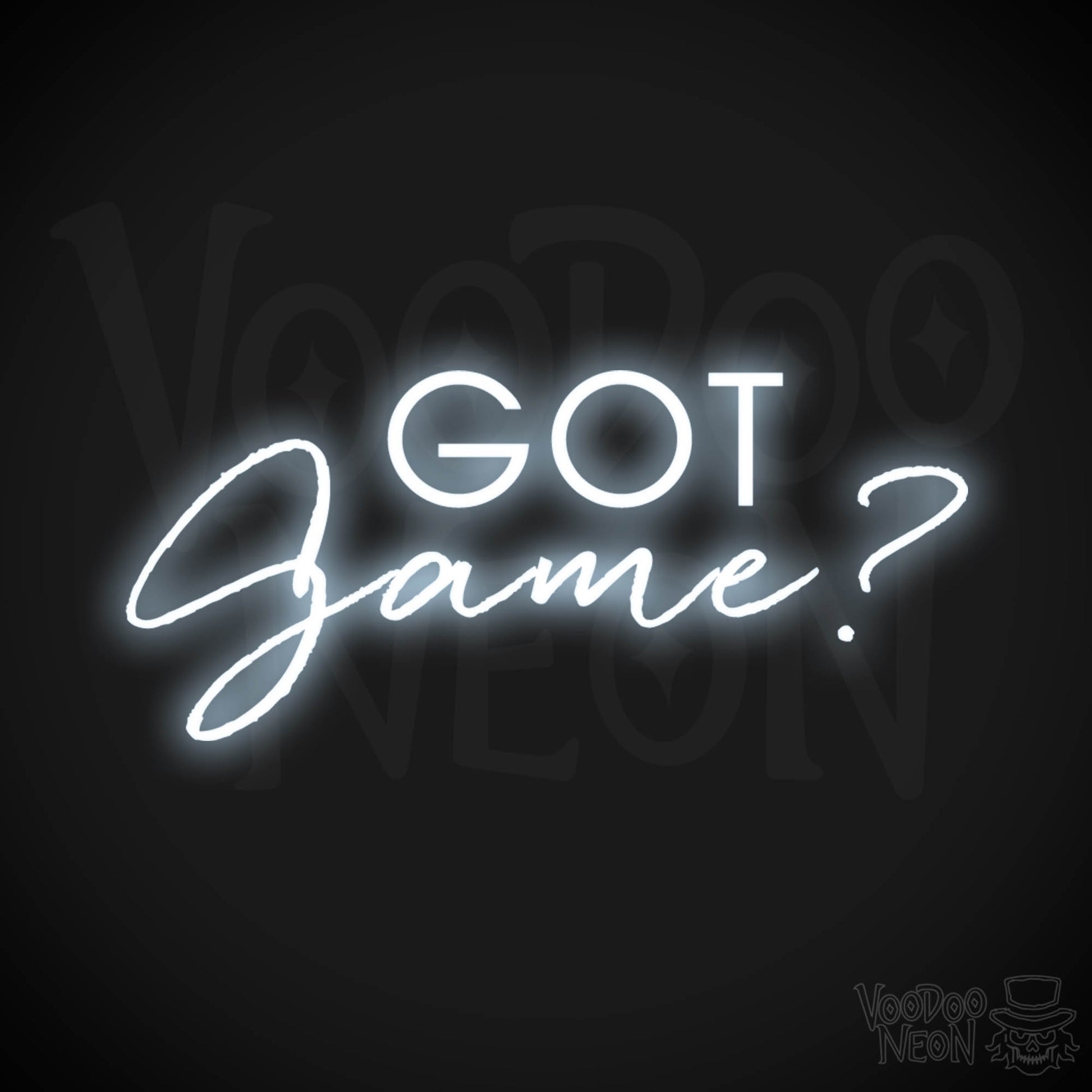 Got Game Neon Sign - Neon Got Game Sign - Color Cool White