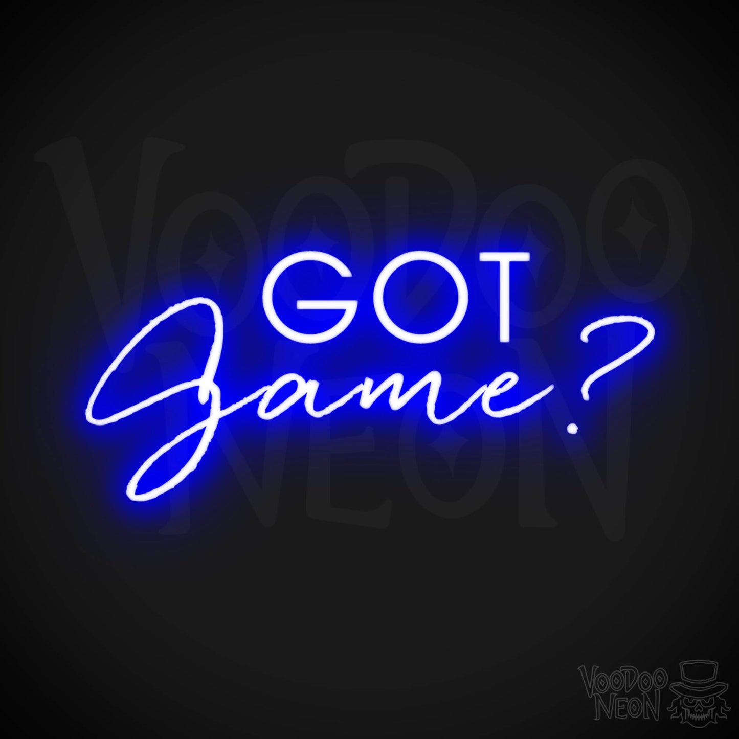 Got Game Neon Sign - Neon Got Game Sign - Color Dark Blue