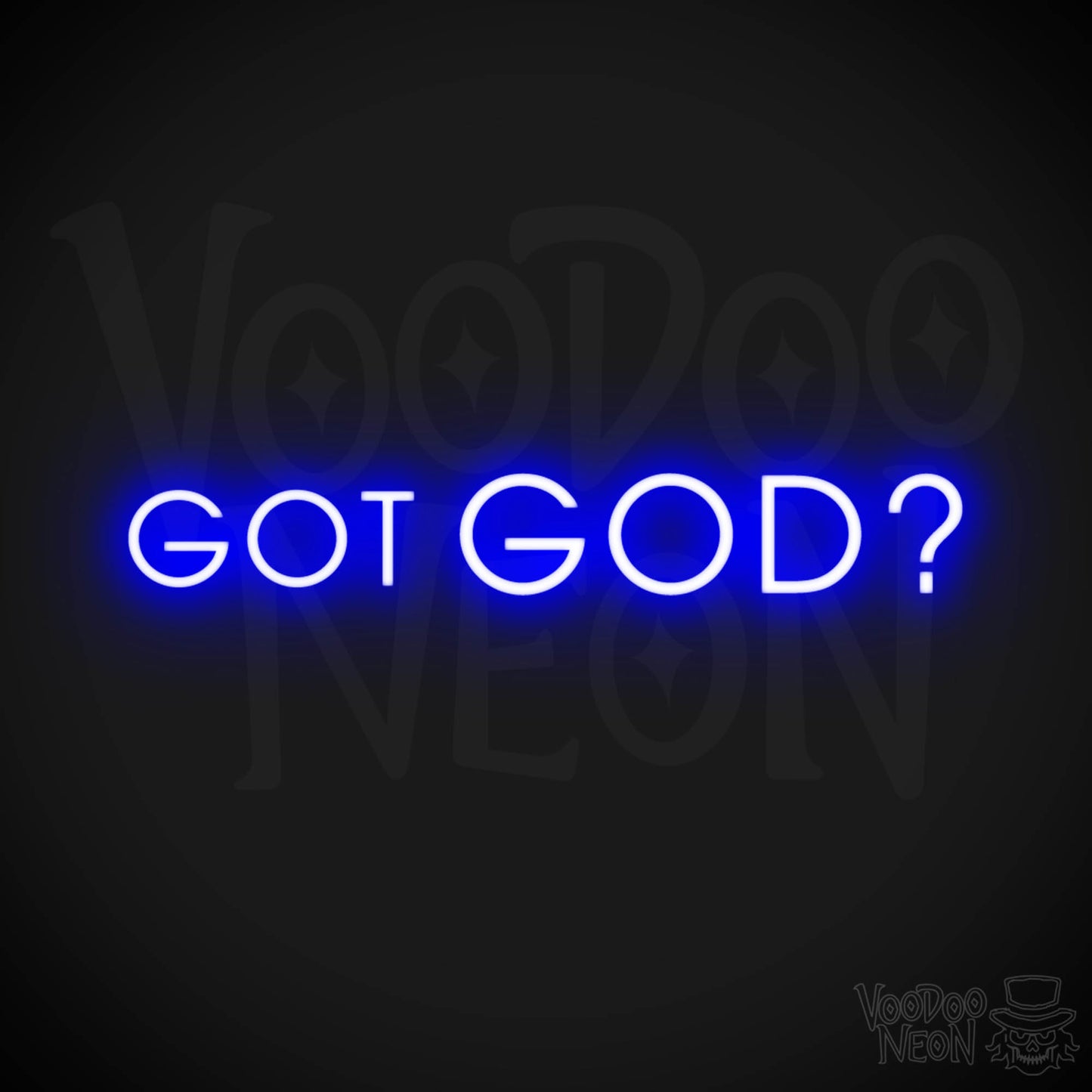Got God Neon Sign - Neon Got God Sign - Neon God Sign - LED Wall Art - Color Dark Blue