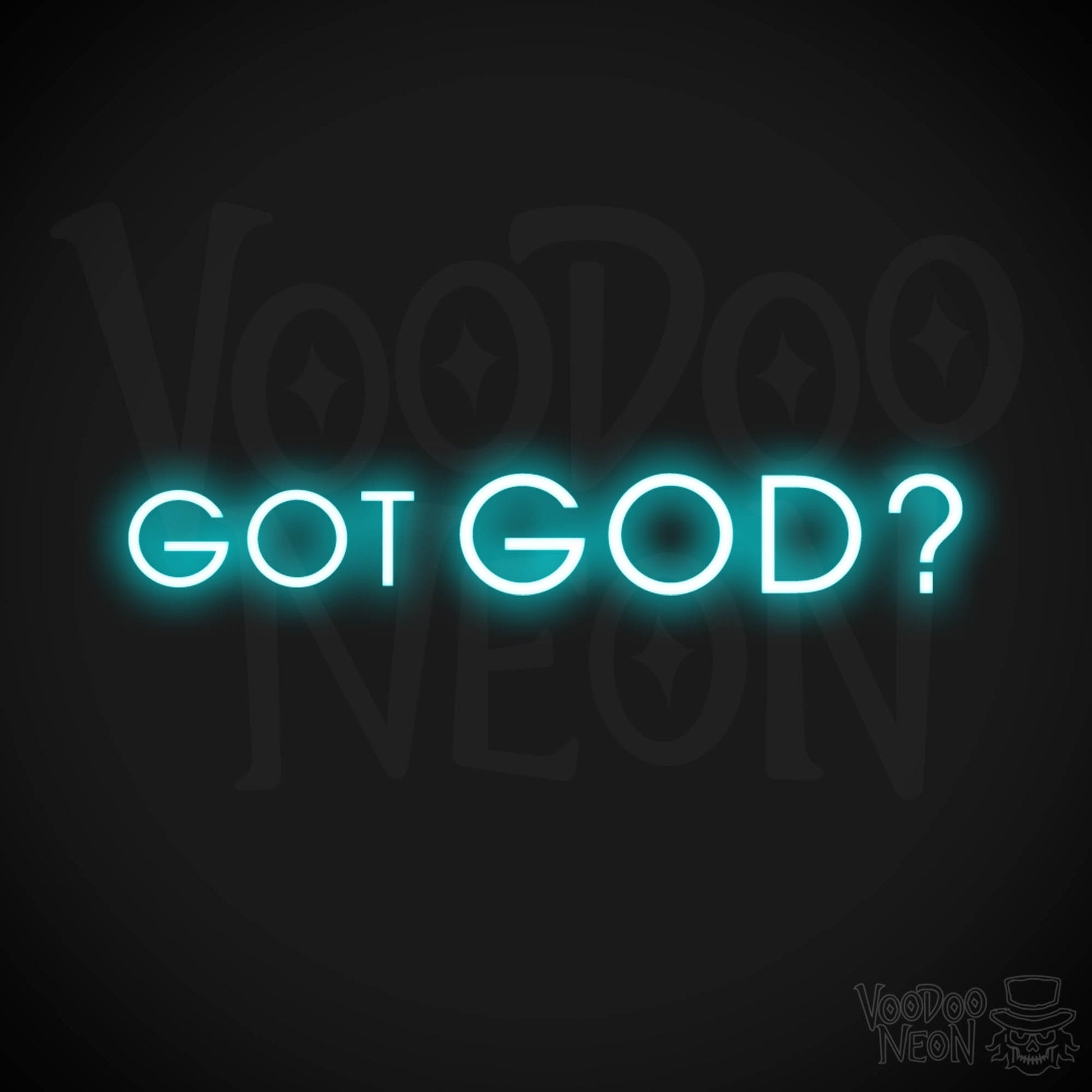 Got God Neon Sign - Neon Got God Sign - Neon God Sign - LED Wall Art - Color Ice Blue