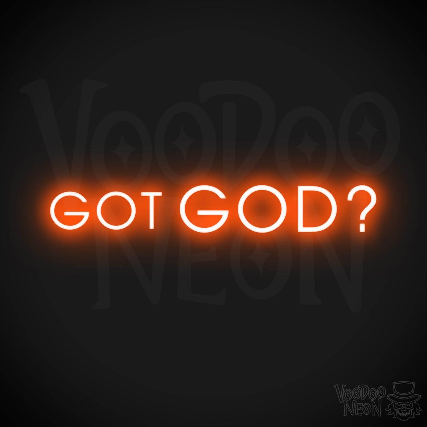 Got God Neon Sign - Neon Got God Sign - Neon God Sign - LED Wall Art - Color Orange